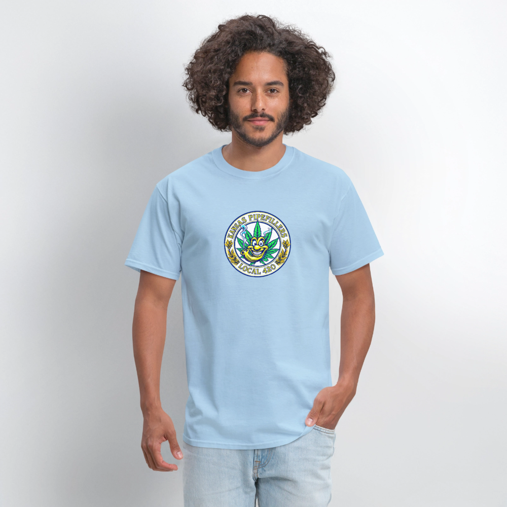 KANSAS PIPEFILLERS LOCAL 420 Men's T-Shirt - powder blue