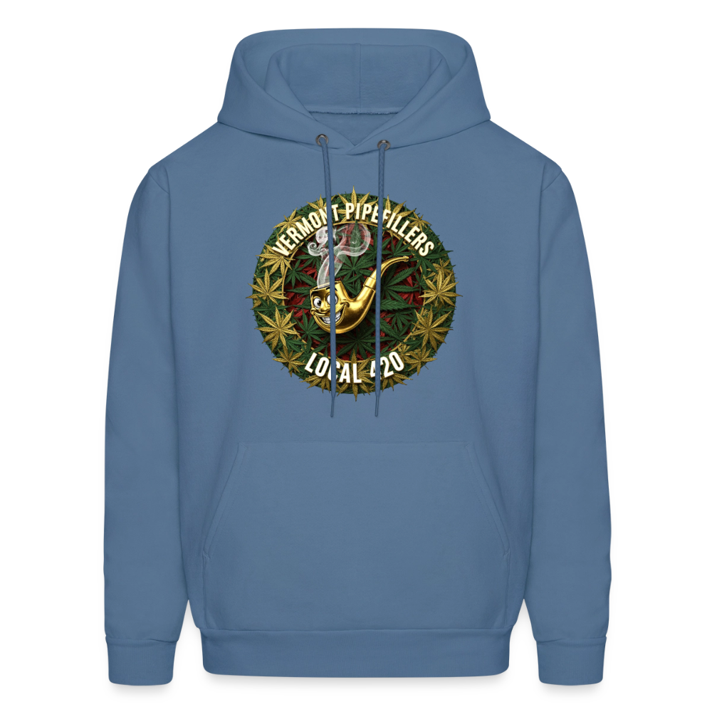 VERMONT PIPEFILLERS LOCAL 420  F/B DESIGN Men's  Hoodie - denim blue