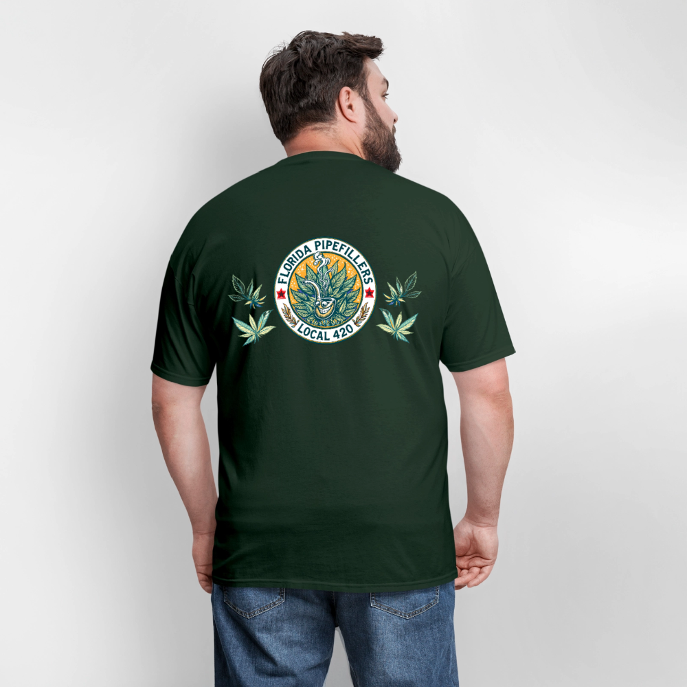 FLORIDA PIPEFILLERS LOCAL 420 F/B DESIGN Men's T-Shirt - forest green