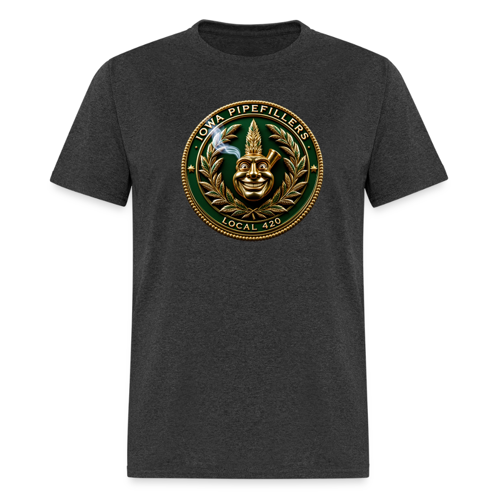 IOWA PIPEFILLERS LOCAL 420 Trucker Hat Men's T-Shirt - heather black