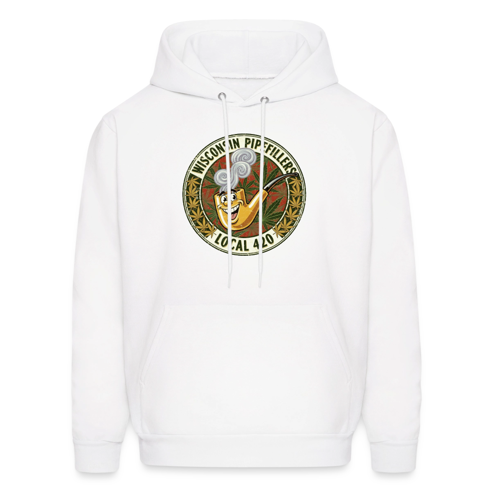 WISCONSIN PIPEFILLERS LOCL 420 F/B DESIGN Men's Hoodie - white