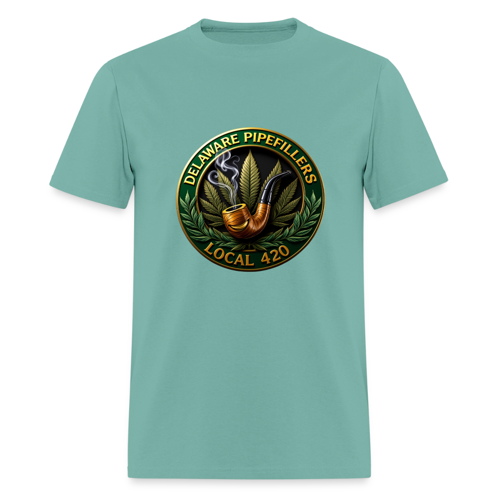 DELAWARE  PIPEFILLERS LOCAL 420 Men's T-Shirt - aquatic