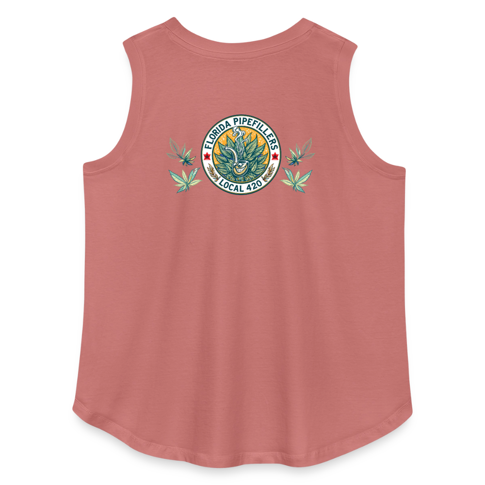 FLORIDA PIPEFILLERS LOCAL 420 F/B DESIGN Women's Curvy Relaxed Tank Top - mauve