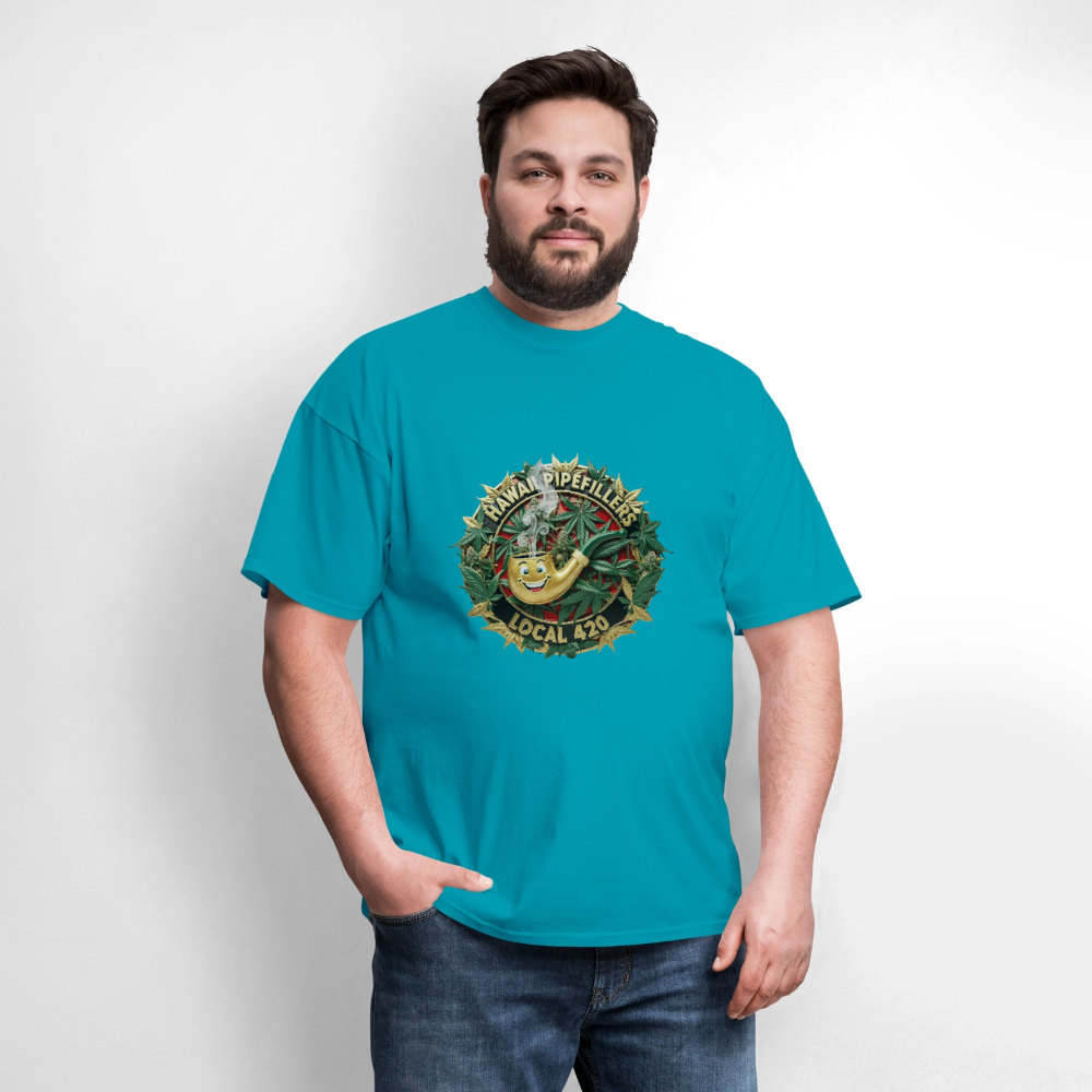 HAWAII PIPEFILLERS LOCAL 420 Men's T-Shirt - turquoise