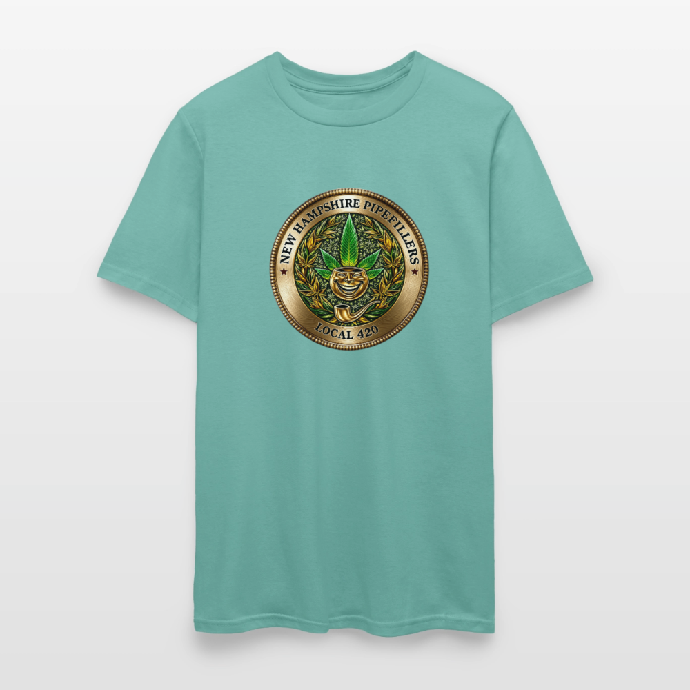 NEW HAMPSHIRE PIPEFILLERS UNION LOCAL 420 Men's T-Shirt - aquatic