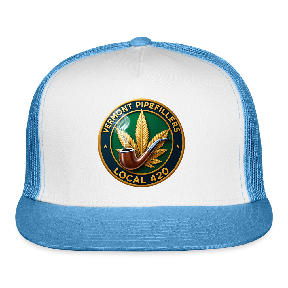 VERMONT PIPEFILLERS LOCAL 420 Trucker Hat - white/blue