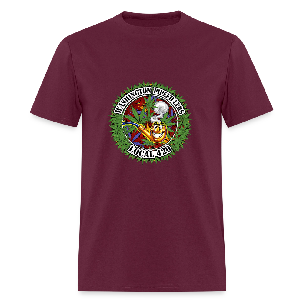 WASHINGTON PIPEFILLERS LOCAL 420 Men's T-Shirt - burgundy