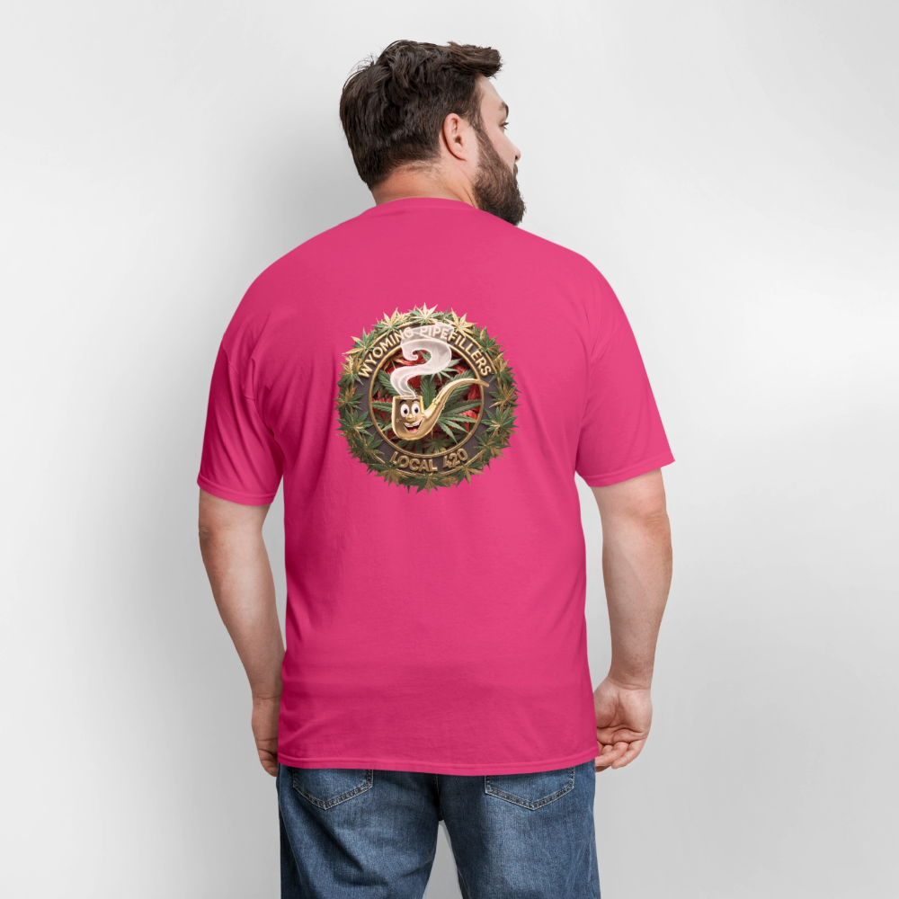 WYOMING PIPEFILLERS LOCAL 420 F/B DESIGN Men's Hoodie - fuchsia