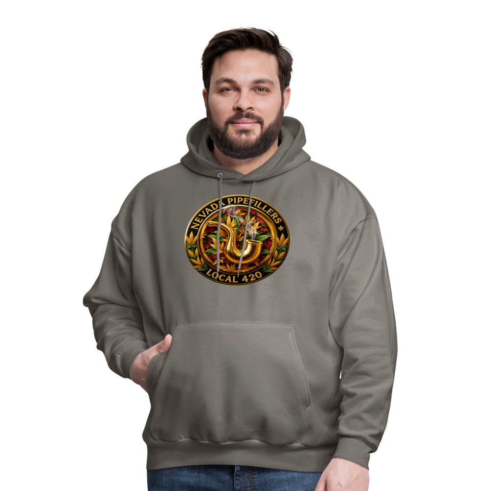 NEVADA PIPEFILLERS LOCAL 420  F/B DESIGN Men's Hoodie - asphalt gray