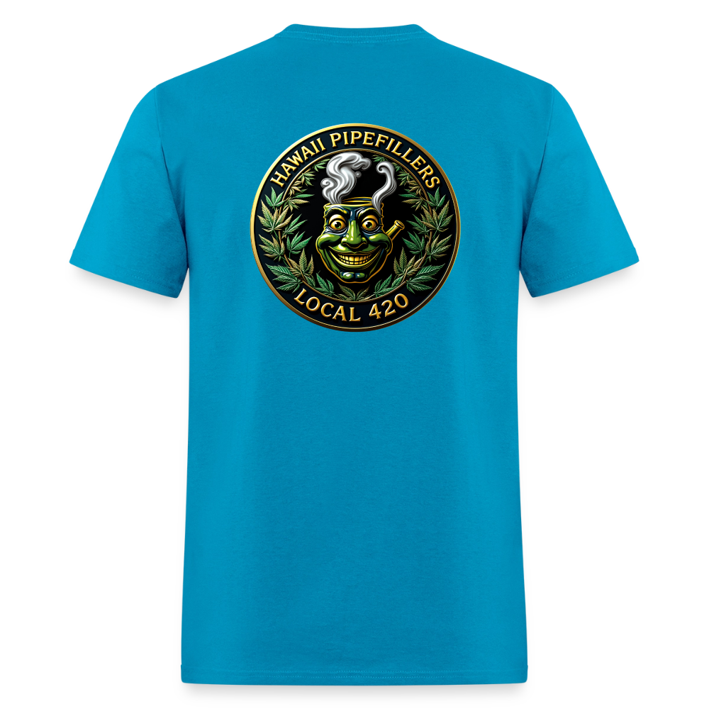 HAWAII PIPEFILLERS LOCAL 420 F/B DESIGN  Men's T-Shirt - turquoise