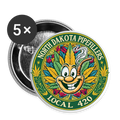 NORTH DAKOTA PIPEFILLERS LOCAL 420 Union Buttons small 1'' (5-pack) - white