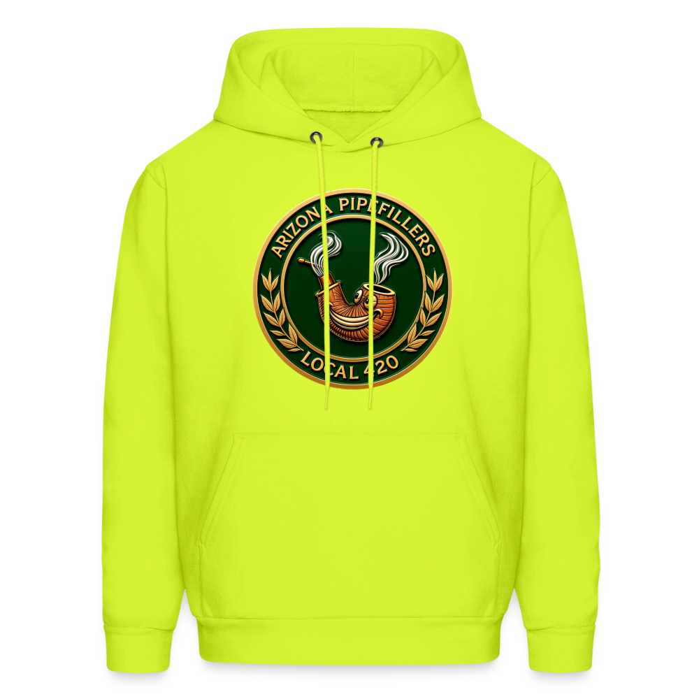 ARIZONIA PIPEFILLERS LOCAL 420 Men's Hoodie - safety green