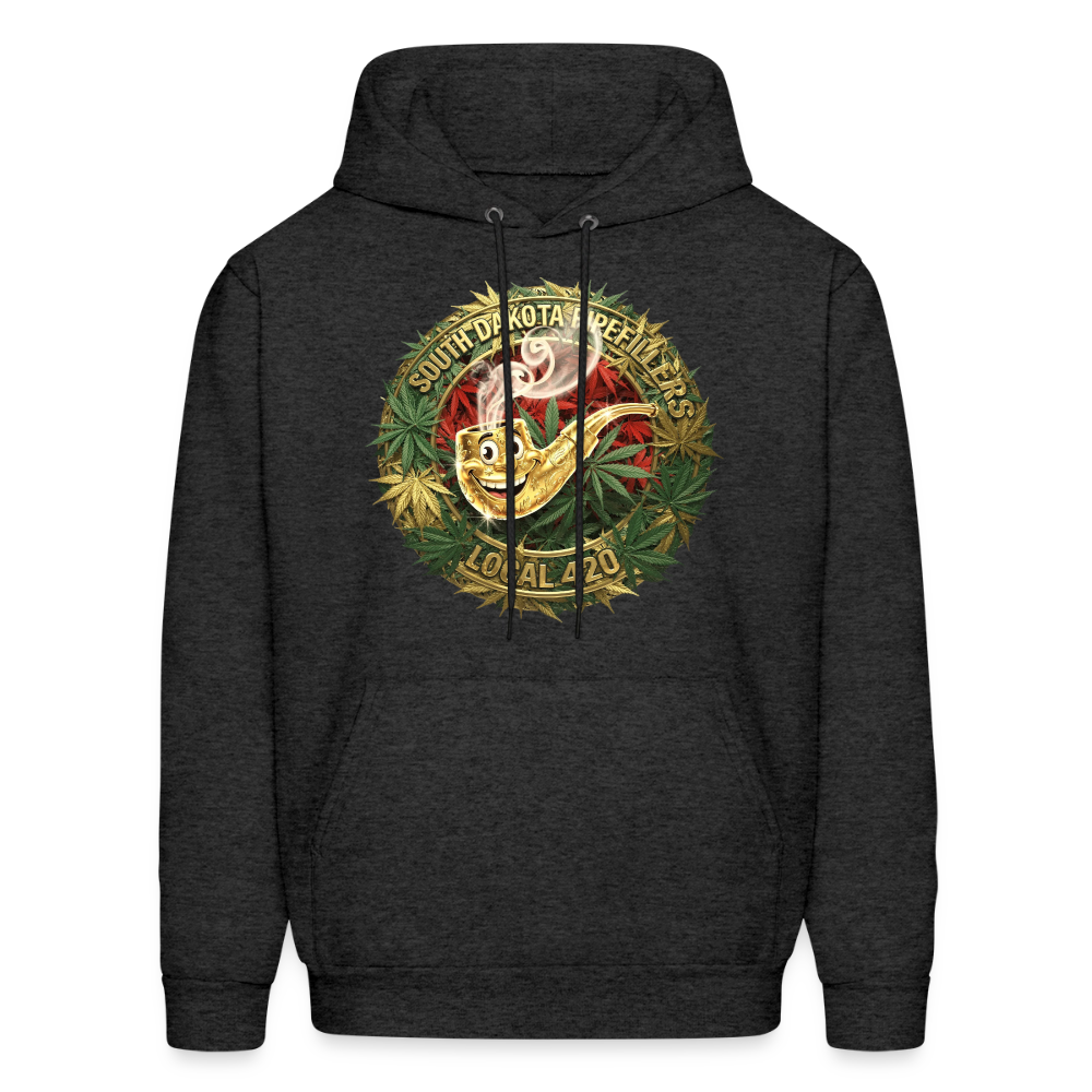 SOUTH DAKOTA PIPEFILLERS LOCAL 420  F/B DESIGN Men's Hoodie - charcoal grey