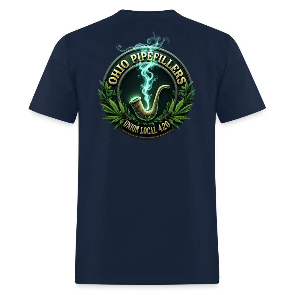 OHIO PIPEFILLERS UNION LOCAL 420 F/B DESIGNS Men's T-Shirt - navy
