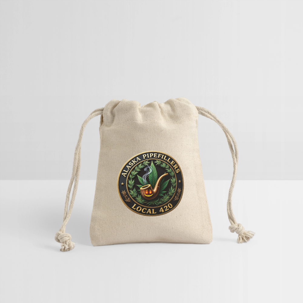 ALASKA PIPEFILLERS LOCAL 420 Reusable Gift Bag - Natural