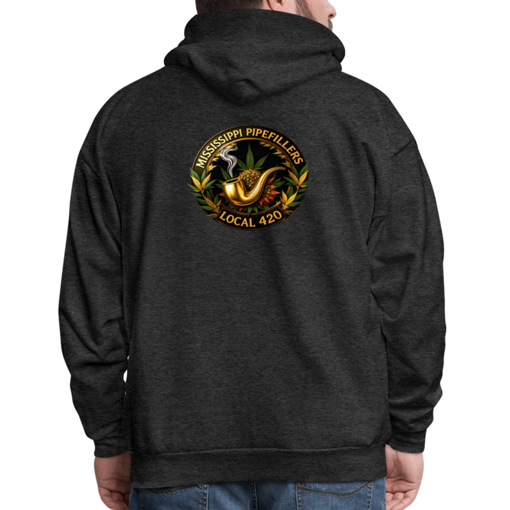 MISSISSIPPI PIPEFILLERS LOCAL 420 Men's Hoodie - charcoal grey