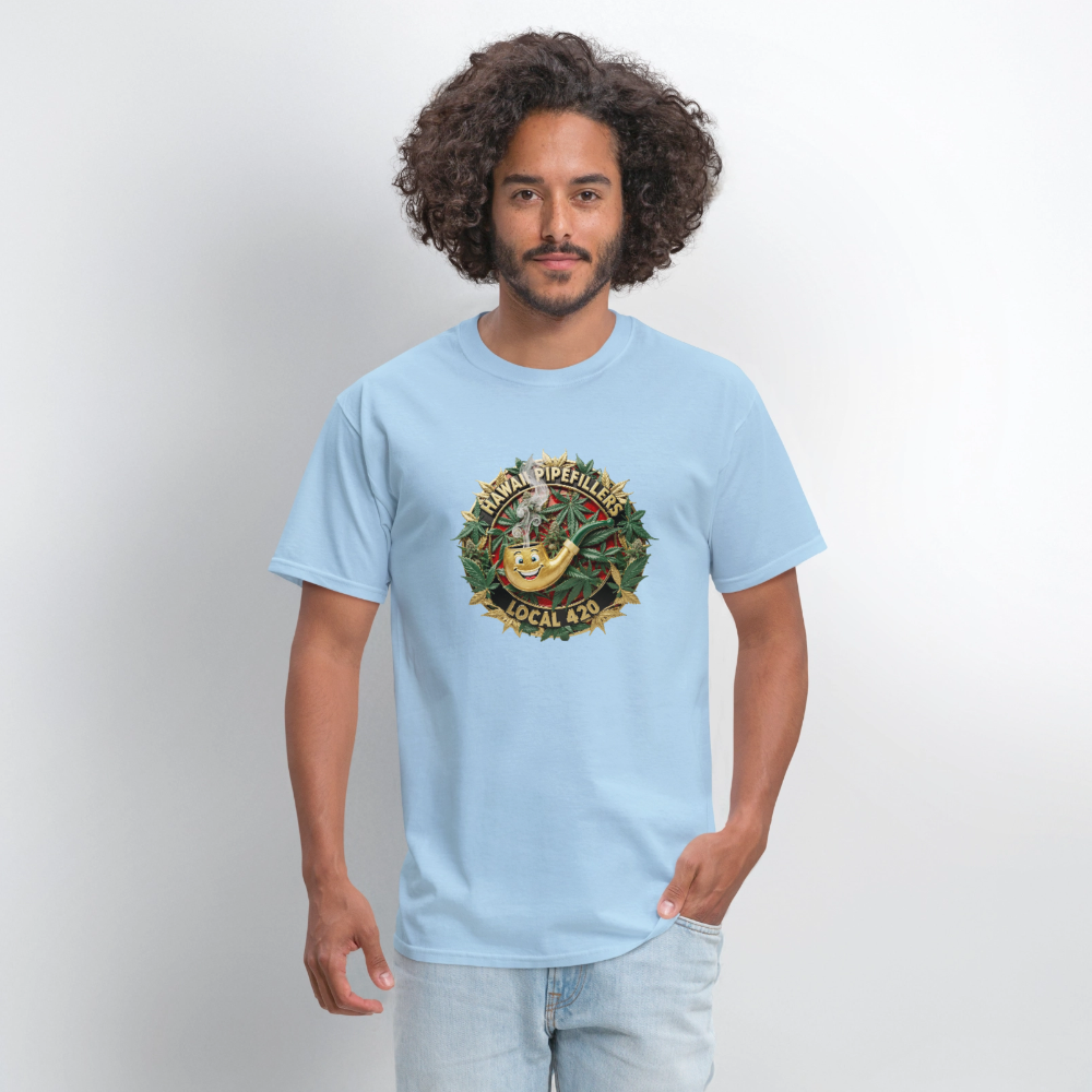 HAWAII PIPEFILLERS LOCAL 420 F/B DESIGN Men's T-Shirt - powder blue