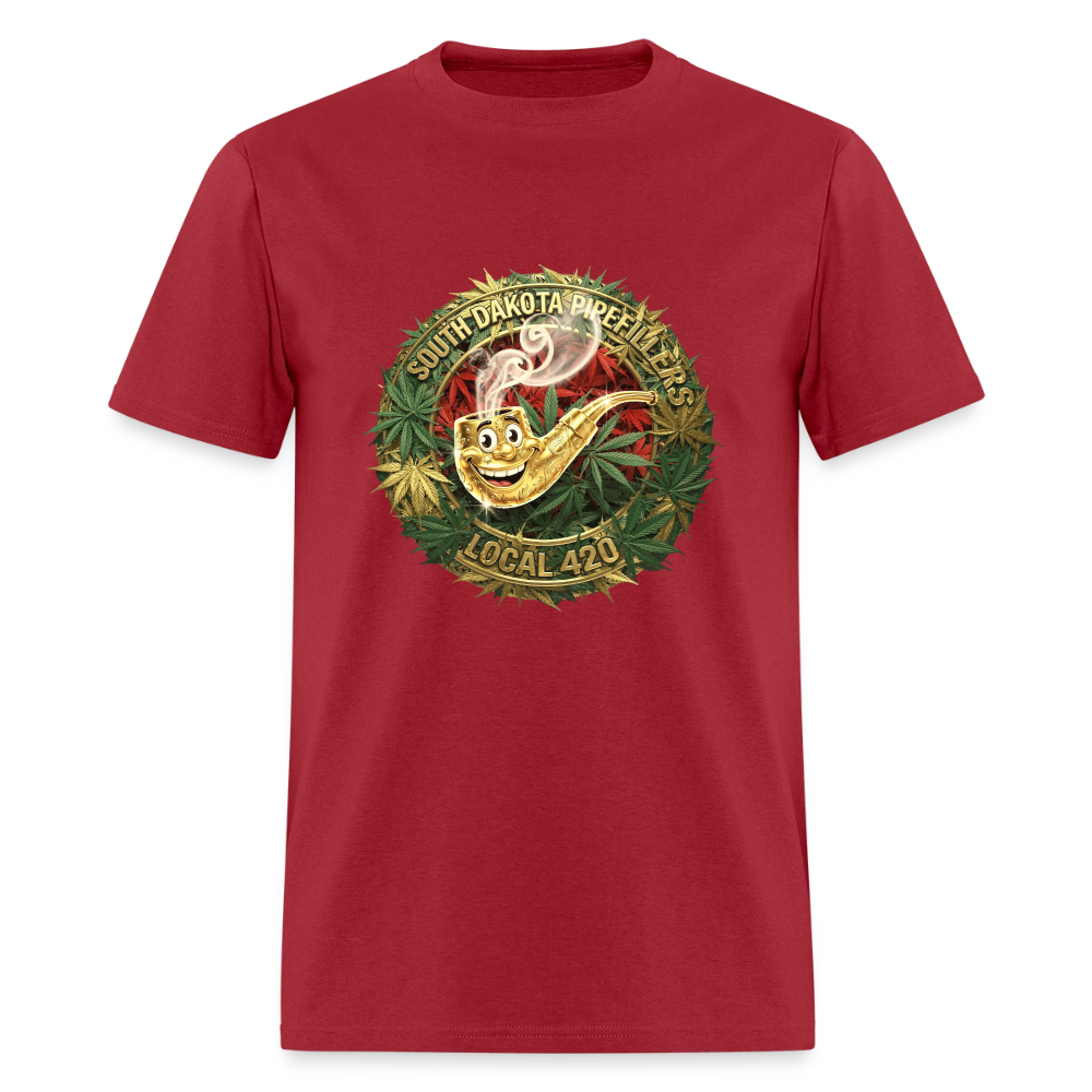 SOUTH DAKOTA PIPEFILLERS LOCAL 420 Men's T-Shirt - true red