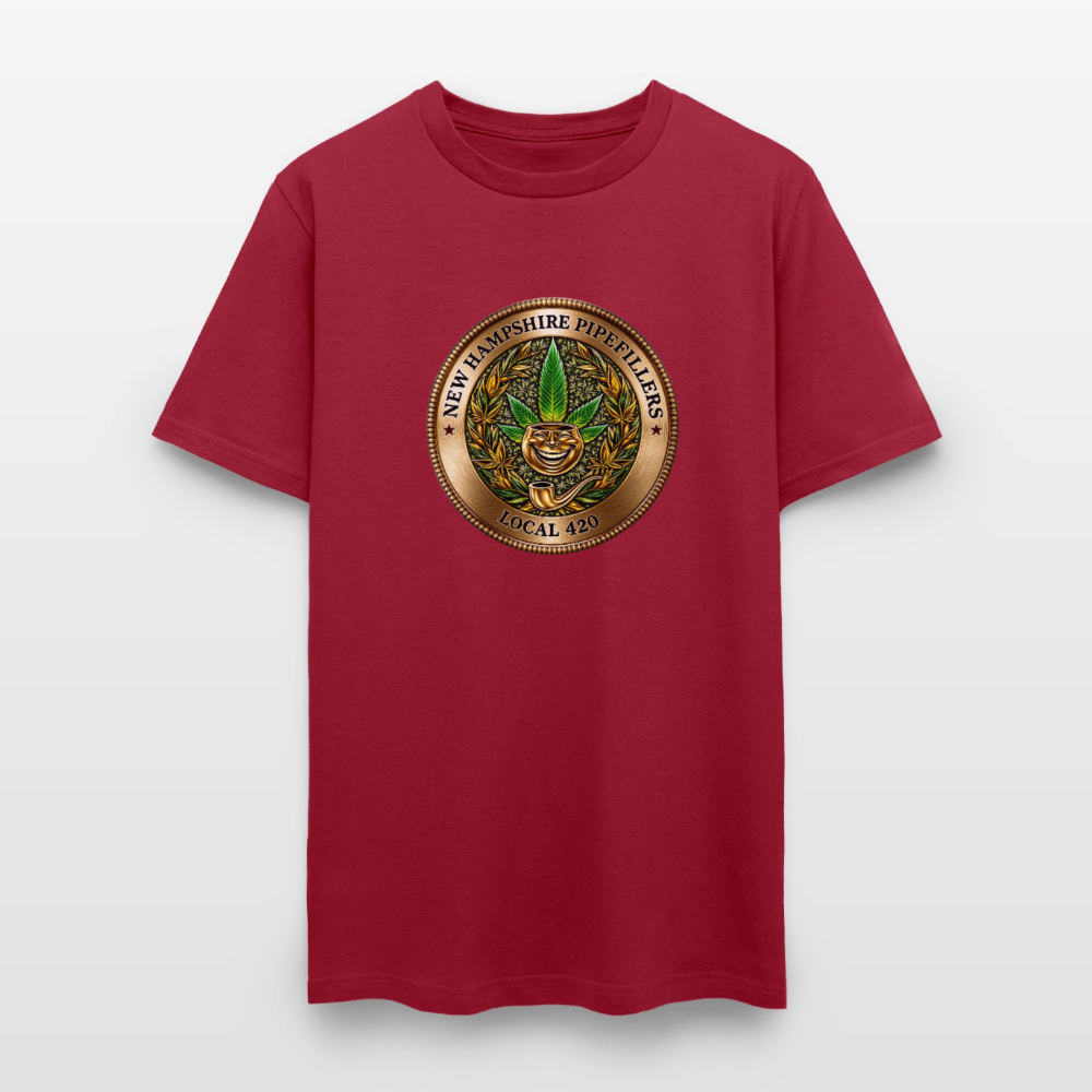 NEW HAMPSHIRE PIPEFILLERS UNION LOCAL 420 Men's T-Shirt - dark red