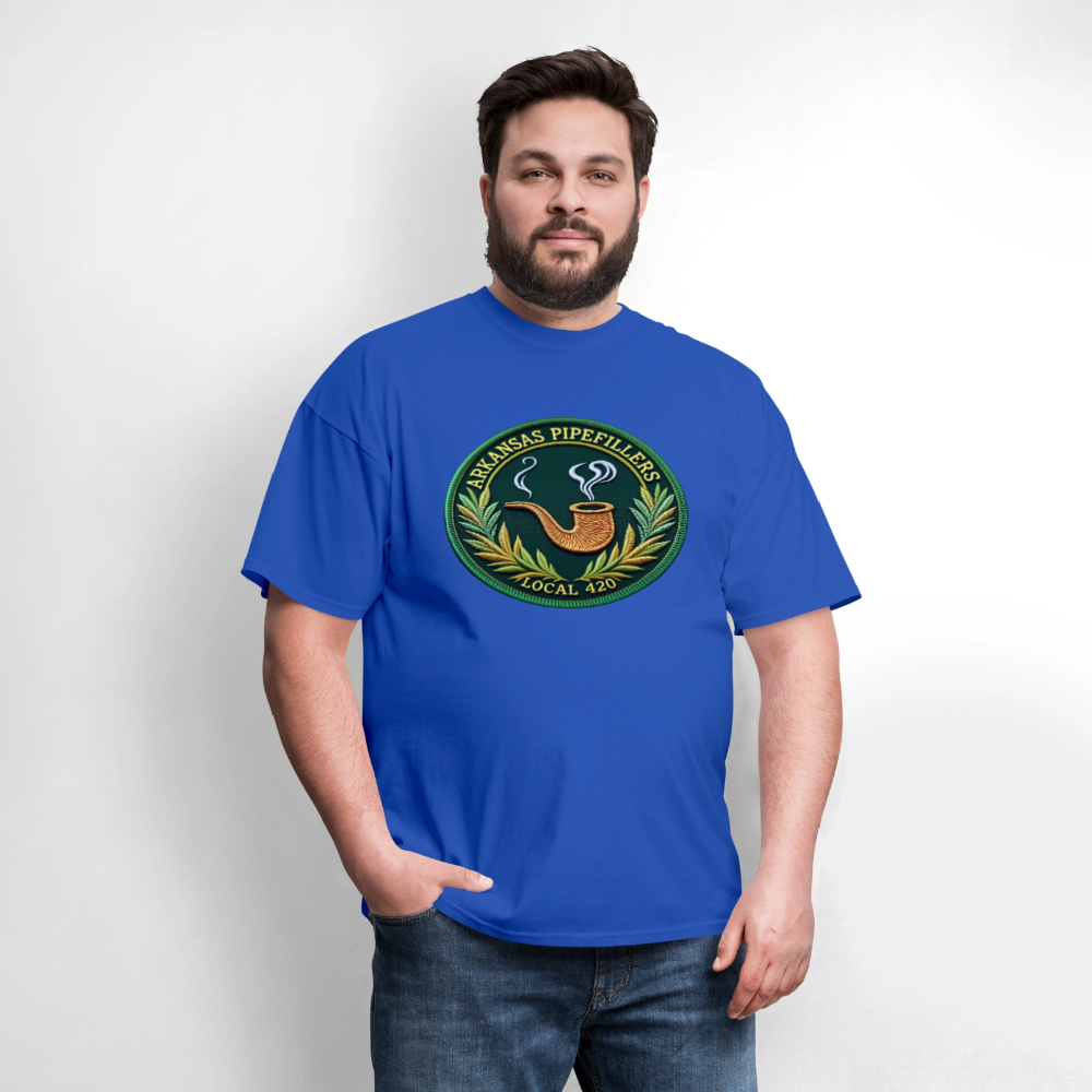 ARKANSAS PIPEFILLERS LOCAL 420 Men's T-Shirt - royal blue