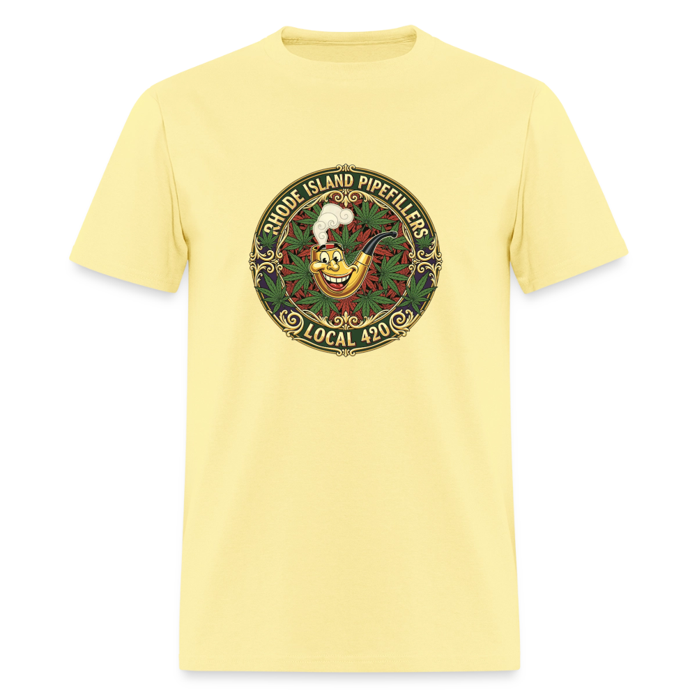 TEXAS PIPEFILLERS LOCAL 420 Men's T-Shirt - cornsilk
