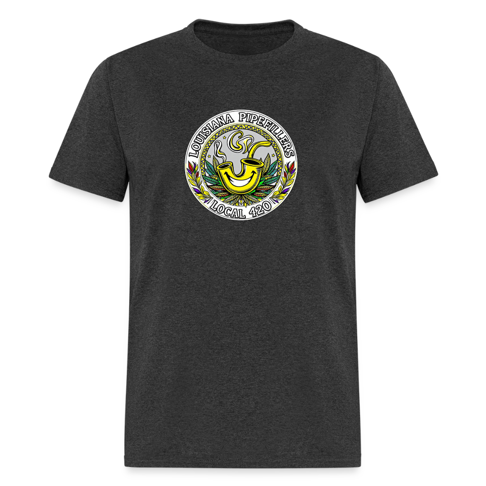 LOUISIANA PIPEFILLERS LOCAL 420 Men's T-Shirt - heather black