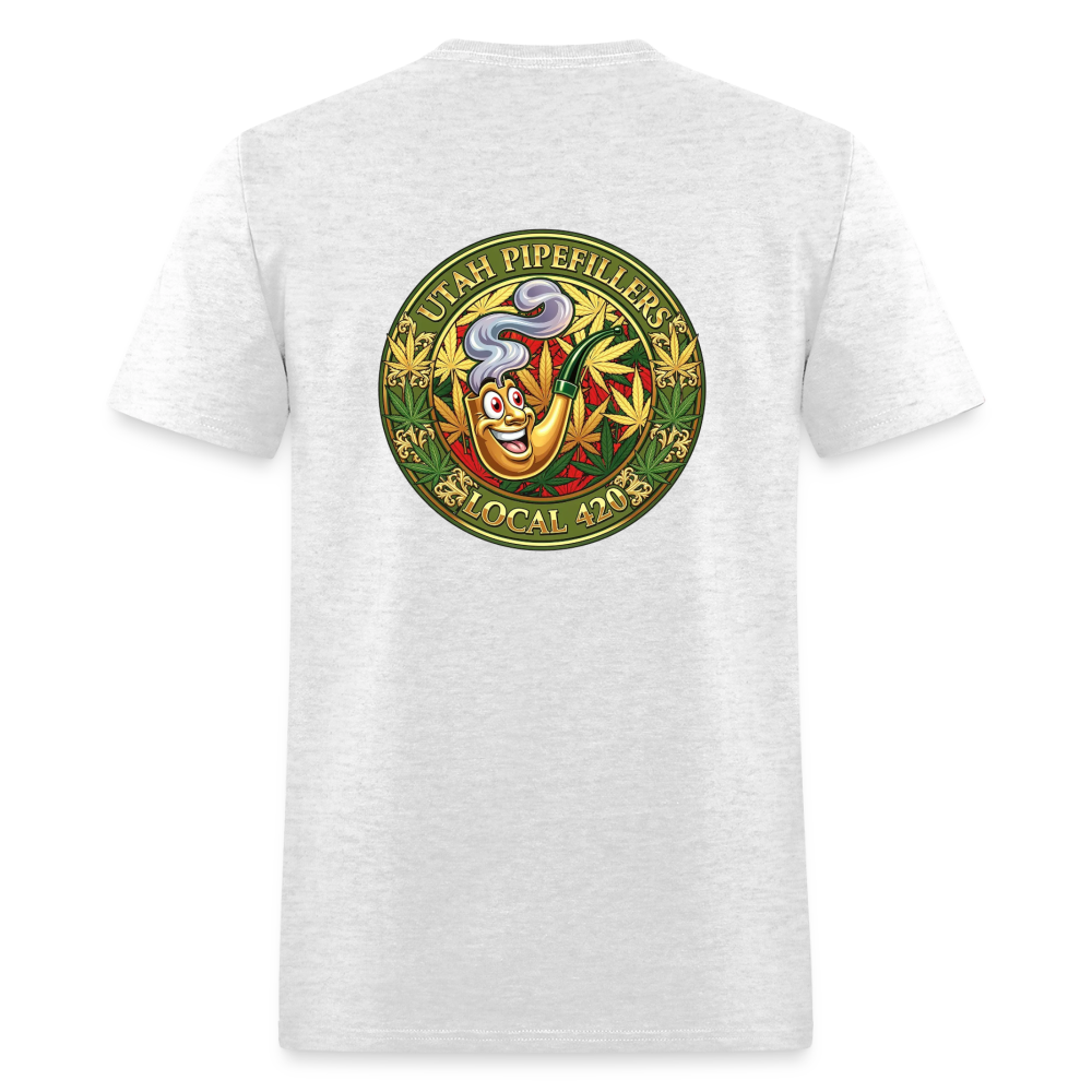 UTAH PIPEFILLERS LOCAL 420 F/B DESIGN Men's T-Shirt - light heather gray