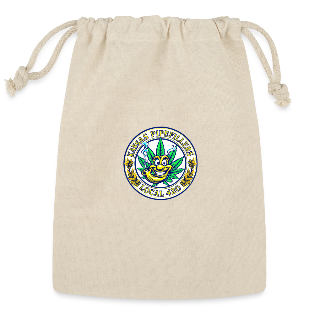 KANSAS PIPEFILLERS LOCAL 420 Reusable Gift Bag - Natural