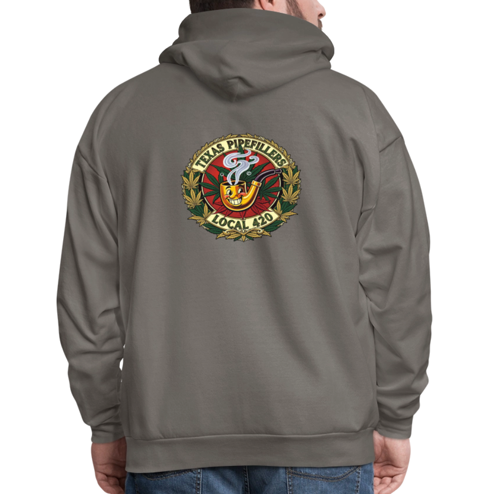 TEXAS PIPEFILLERS LOCAL 420 F.B DESIGN Men's Hoodie - asphalt gray
