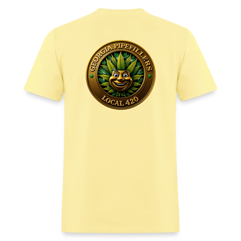 GEORGIA PIPEFILLERS LOCAL 420 F/B DESIGN  Men's T-Shirt - cornsilk