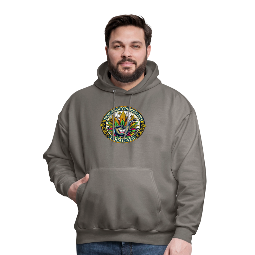NEW JERSEY PIPEFILLERS LOCAL 420 F/B DESIGN Men's Hoodie - asphalt gray