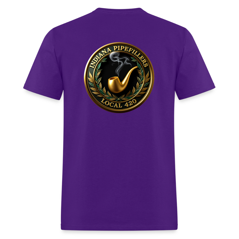 INDIANA PIPEFILLERS LOCAL 420 F/B DESIGN Men's T-Shirt - purple