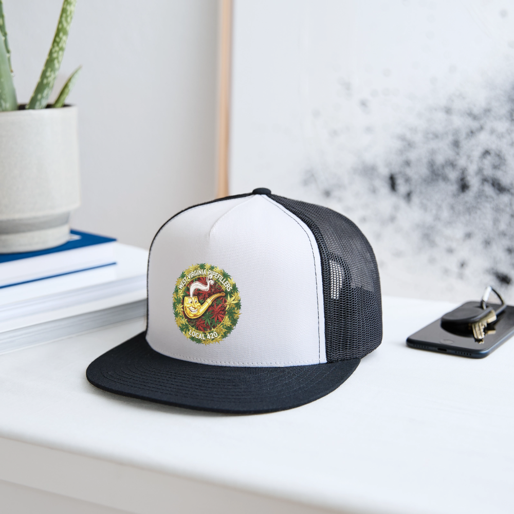 WEST VIRGINIA PIPIEFILLERS LOCAL 420 Trucker Hat - white/black