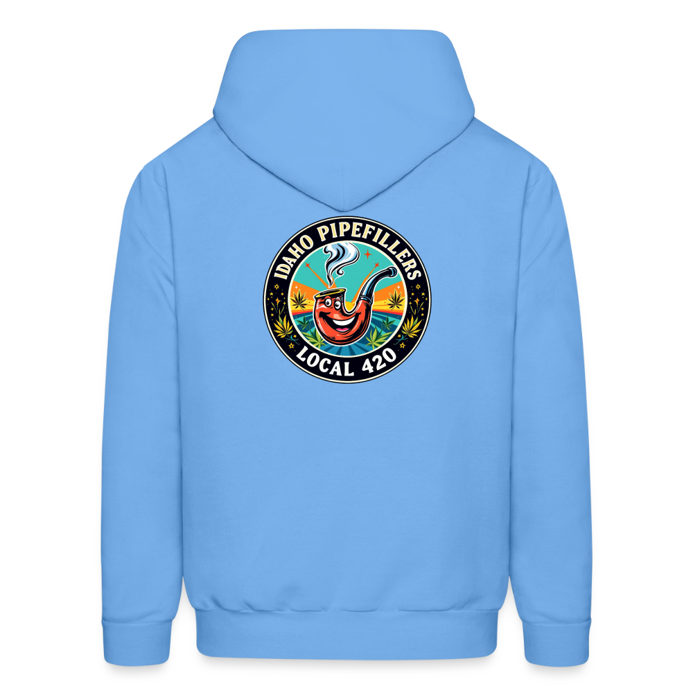 IDAHO PIPEFILLERS LOCAL 420 F/B DESIGN Men's Hoodie - carolina blue