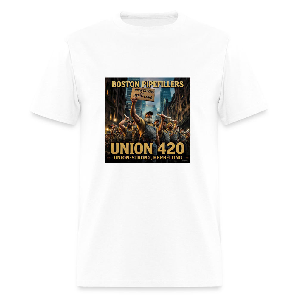 NEW ENGLAND PIPEFILLERS UNION 420 Men's T-Shirt - white