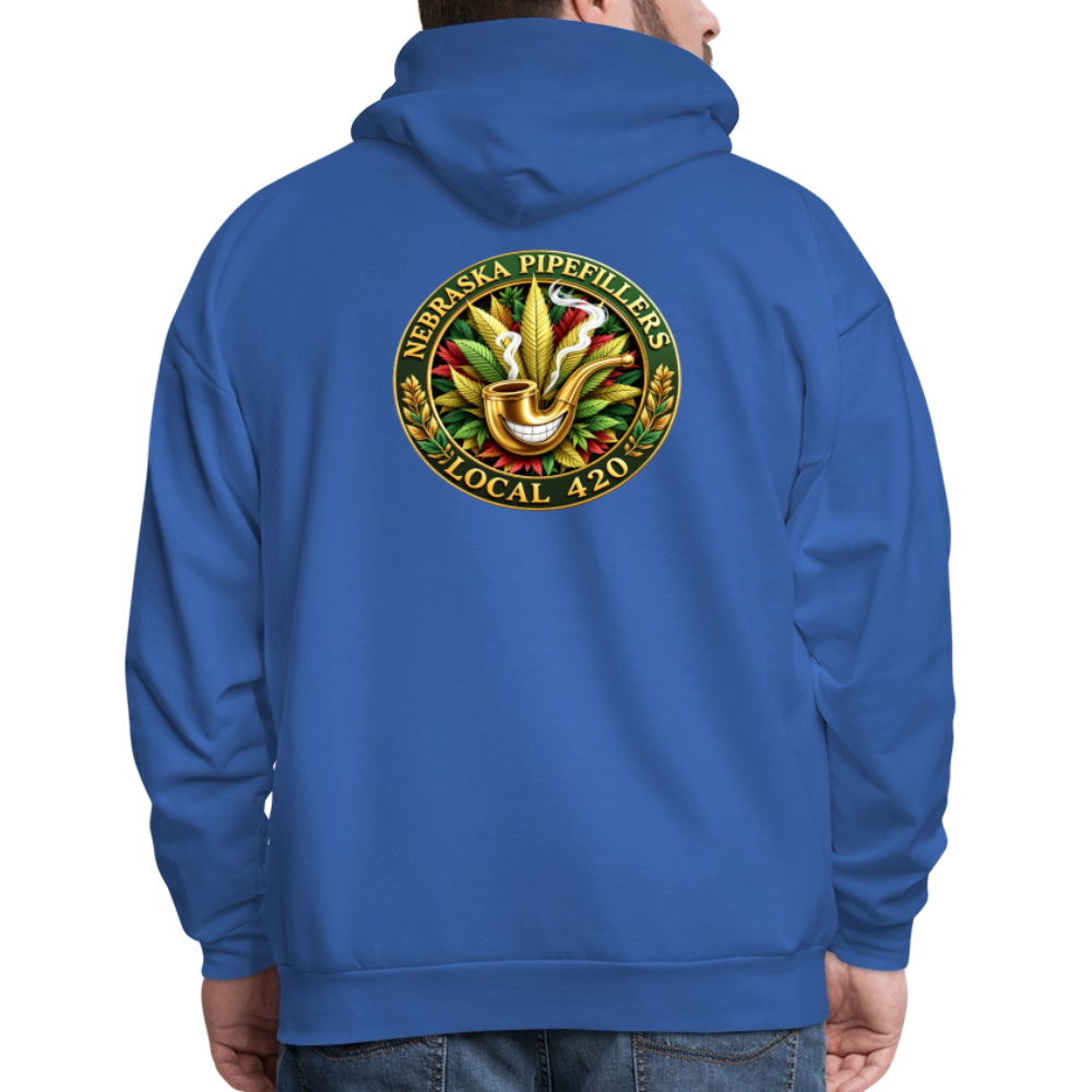 NEBRASKA PIPEFILLERS LOCAL 420 F/B DESIGNS Men's Hoodie - royal blue