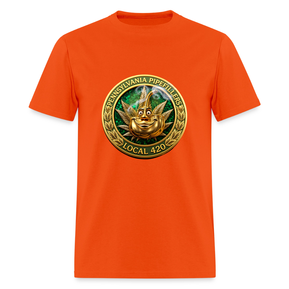 PENNSYLVANIA  PIPEFILLERS LOCAL 420 Men's T-Shirt - orange