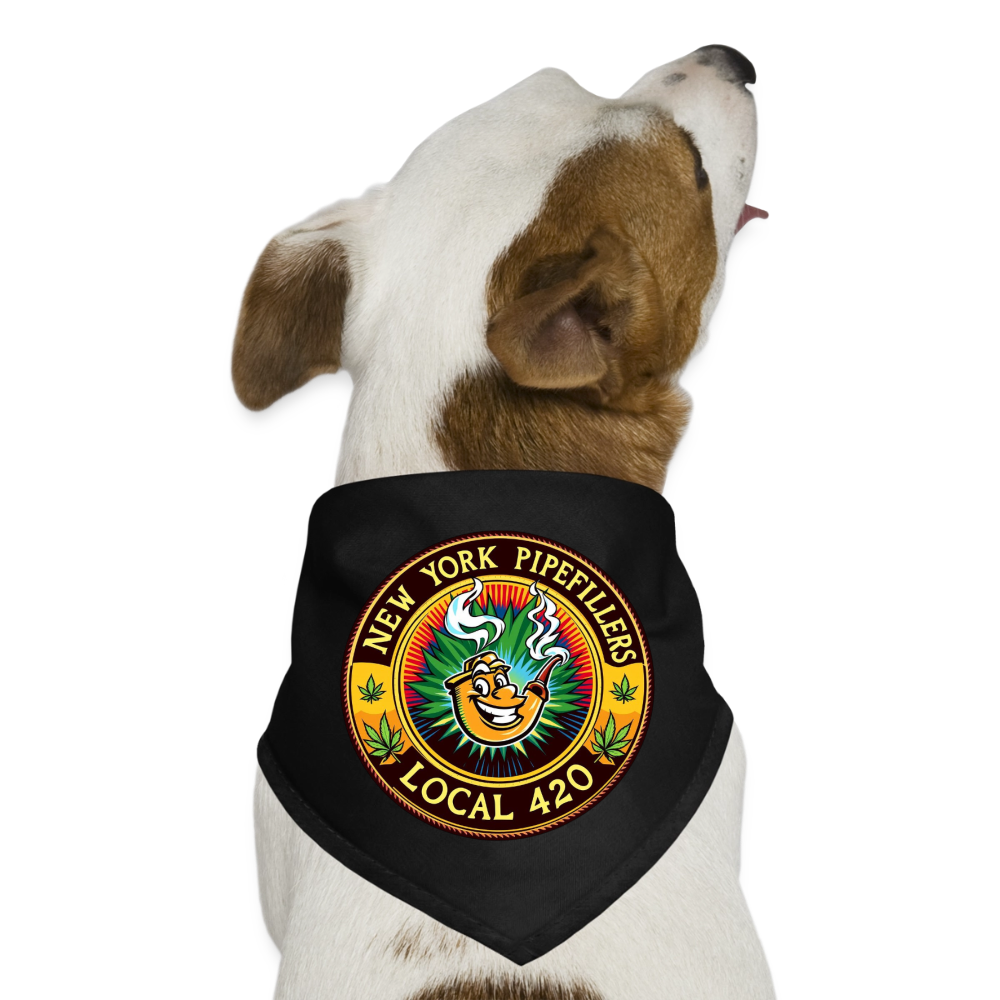NEW YORK PIPEFILLERS LOCAL 420 Dog Bandana - black