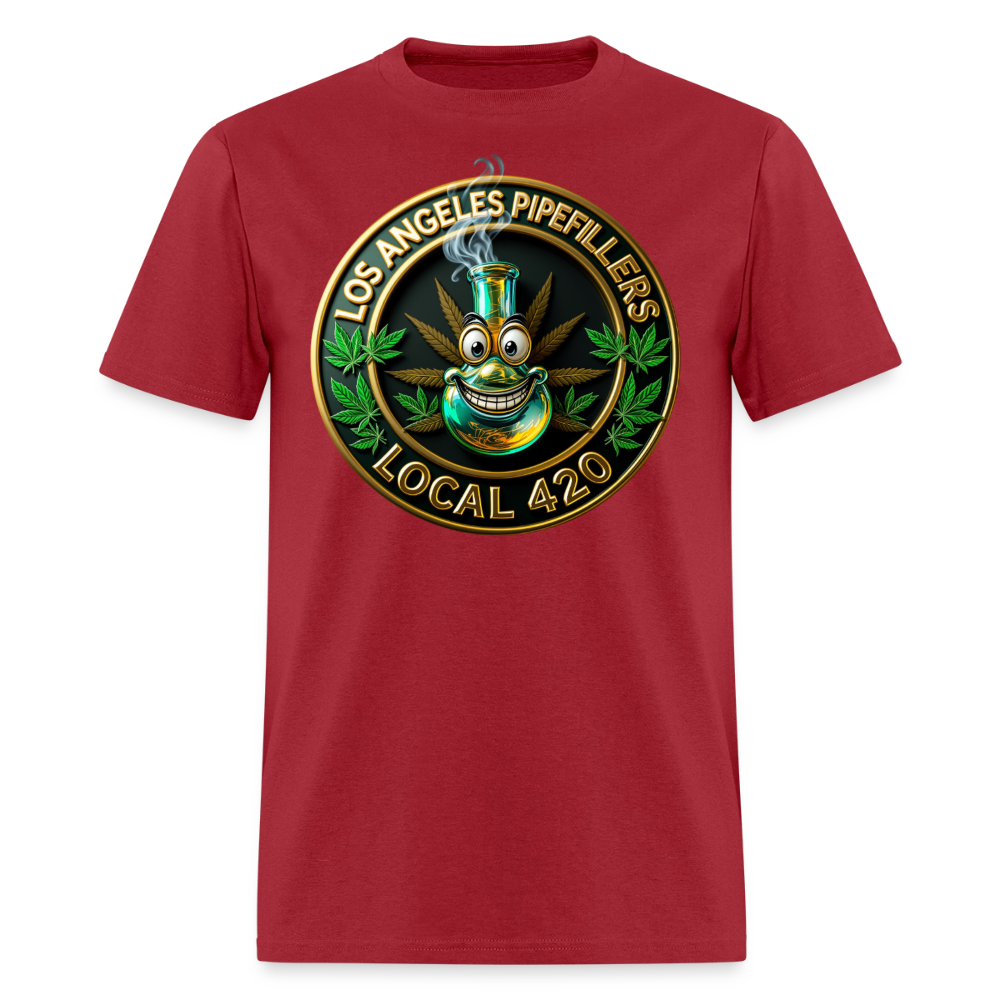 LOS ANGELES PIPEFILLERS LOCAL 420  Men's T-Shirt - true red