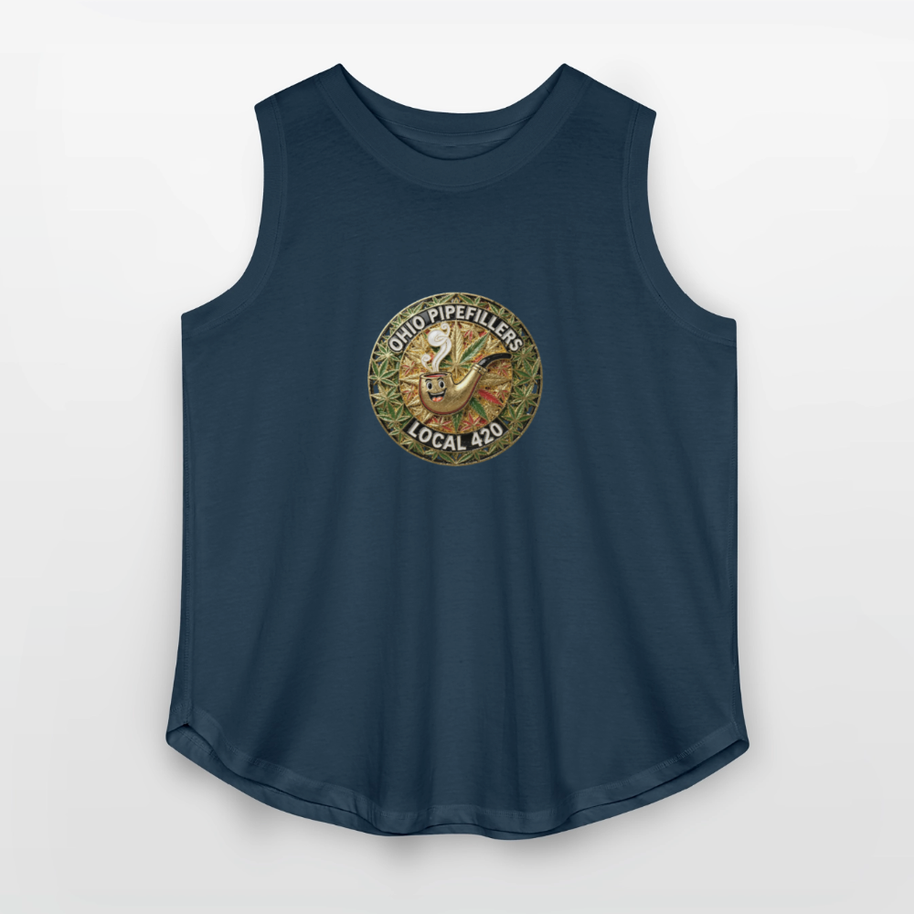 OHIO PIPEFILLERS LOCAL 420  F/B DESIGNS Women's Curvy Relaxed Tank Top - denim