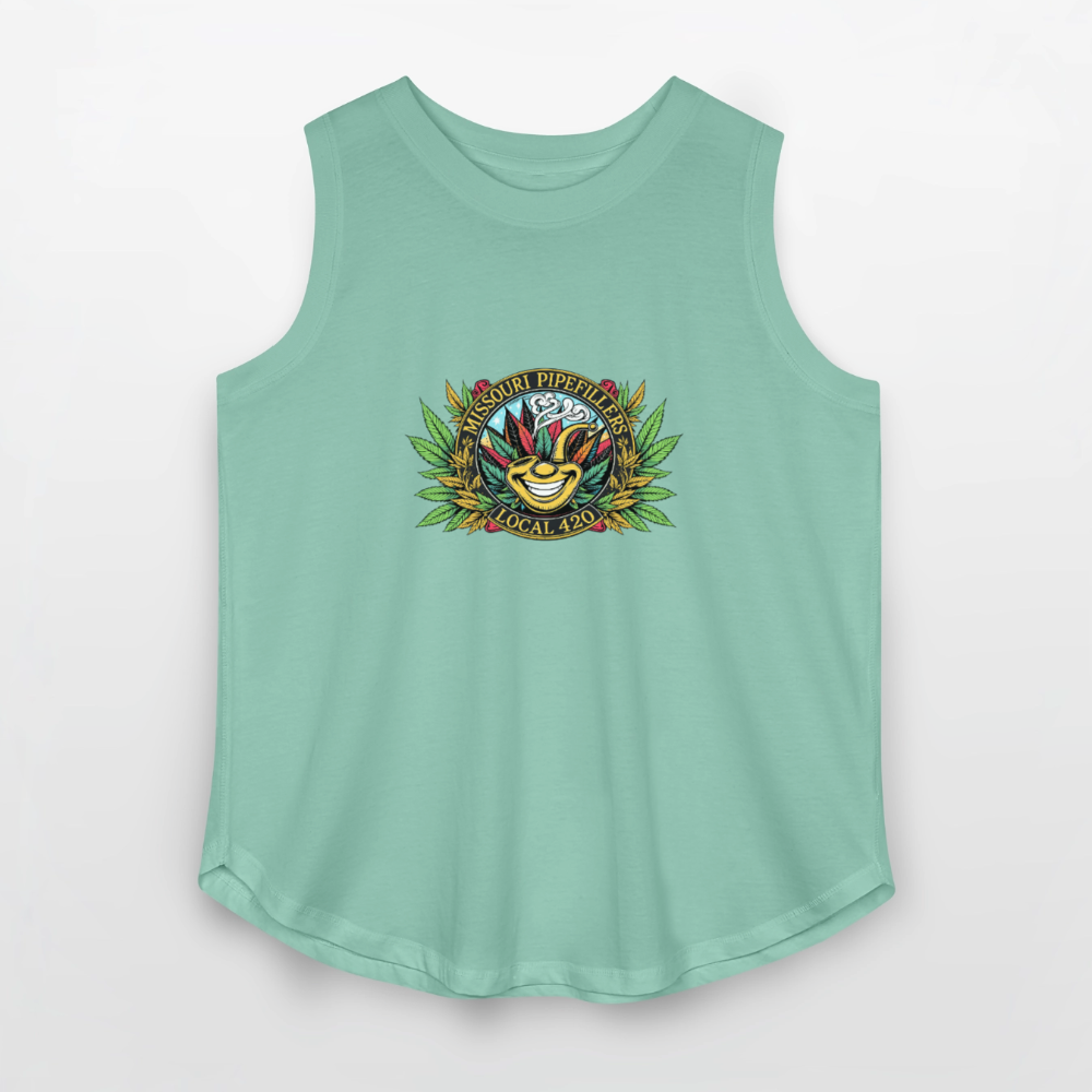 MISSOURI PIPEFILLERS LOCAL 420 Women's Curvy Relaxed Tank Top - saltwater