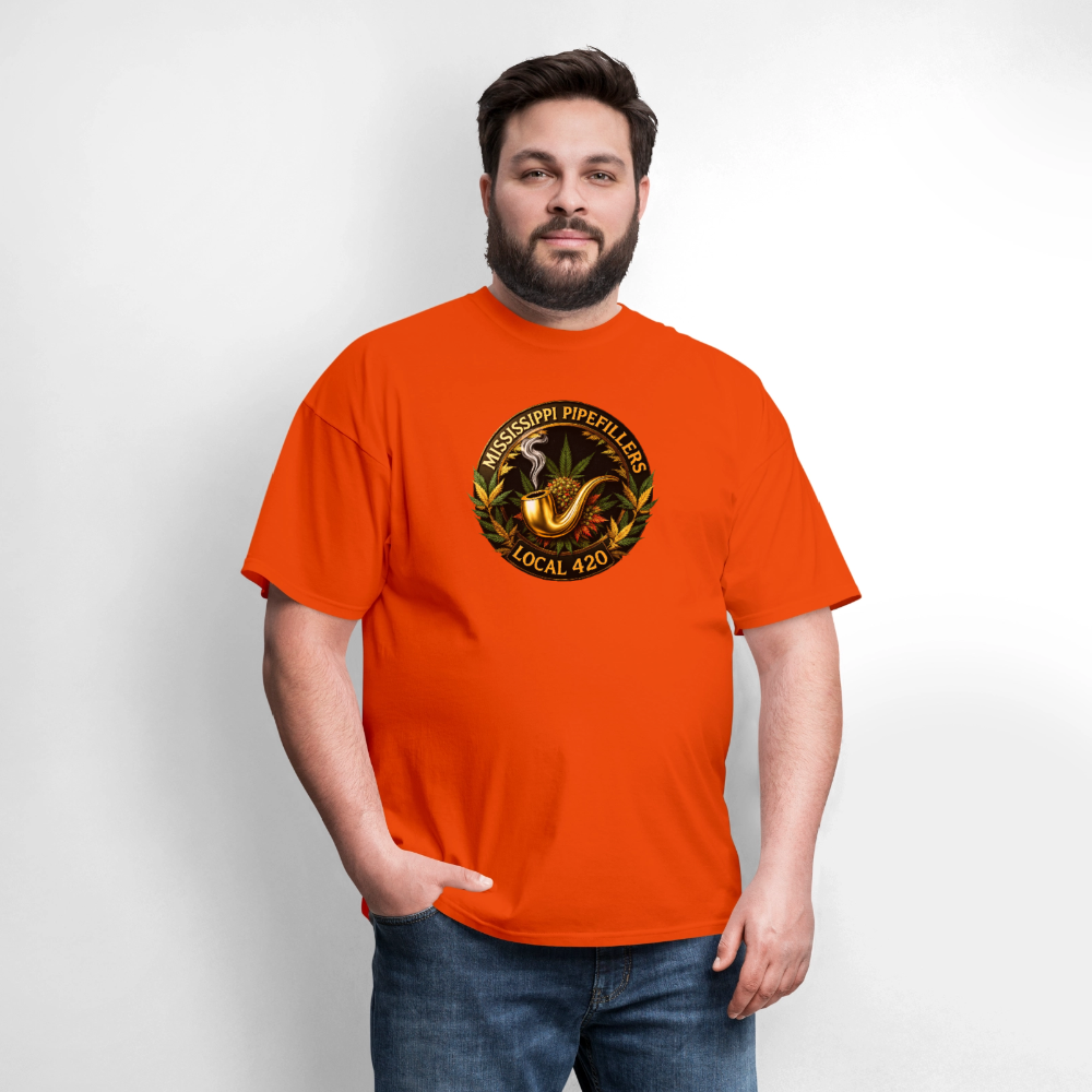 MISSISSIPPI PIPEFILLERS LOCAL 420 Men's T-Shirt - orange