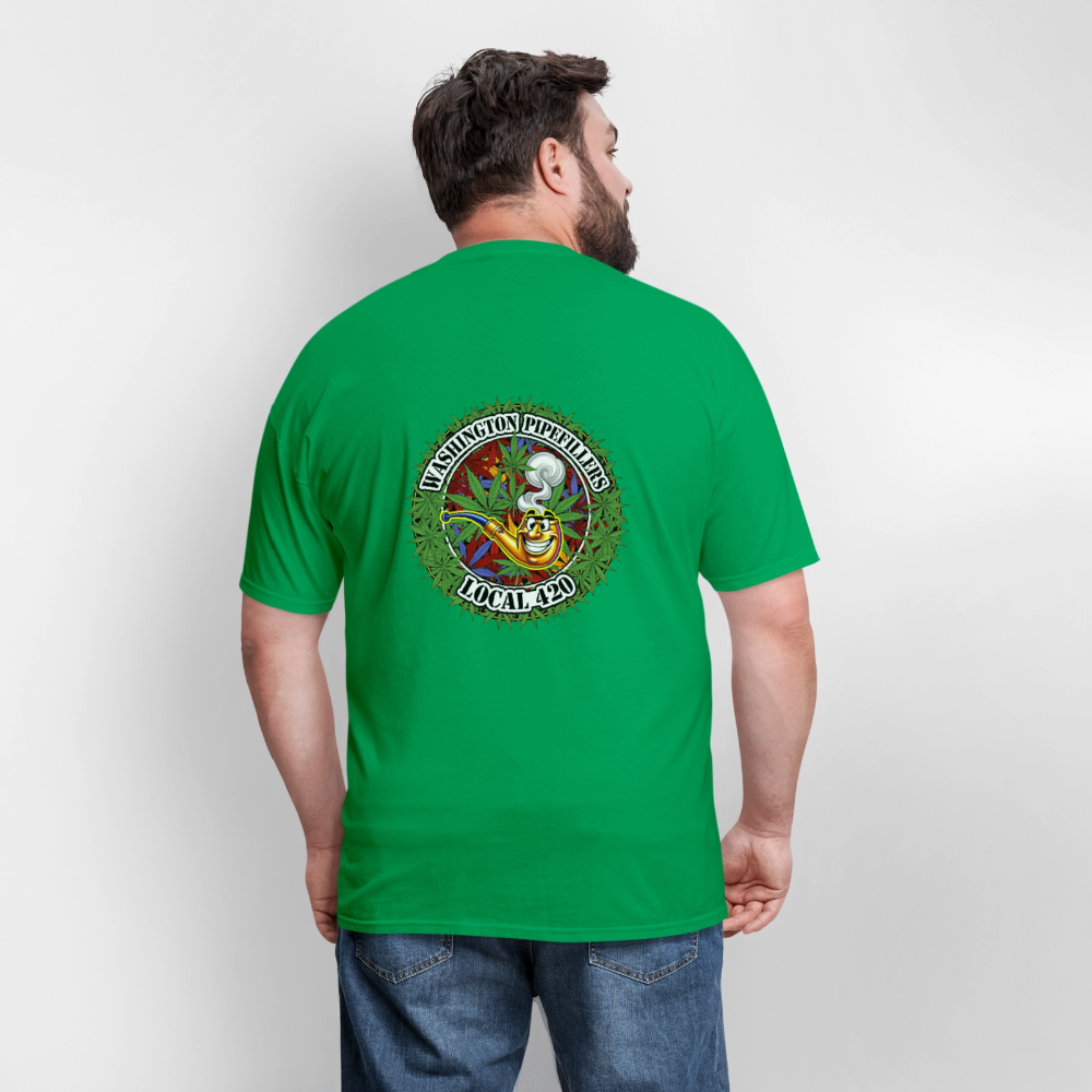 WASHINGTON PIPEFILLERS LOCAL 420 F/B DESIGN Men's T-Shirt - bright green