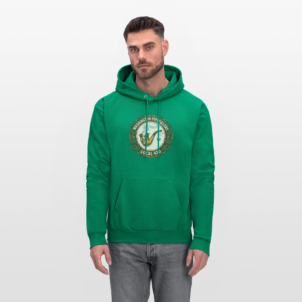 WASHINGTON PIPEFILLERS LOCAL 420 Men's Hoodie - kelly green