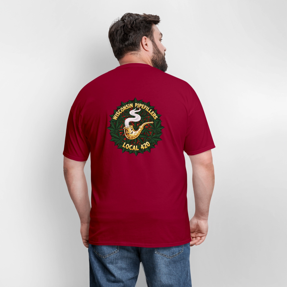 WISCONSIN PIPEFILLERS LOCAL 420 Men's T-Shirt - true red