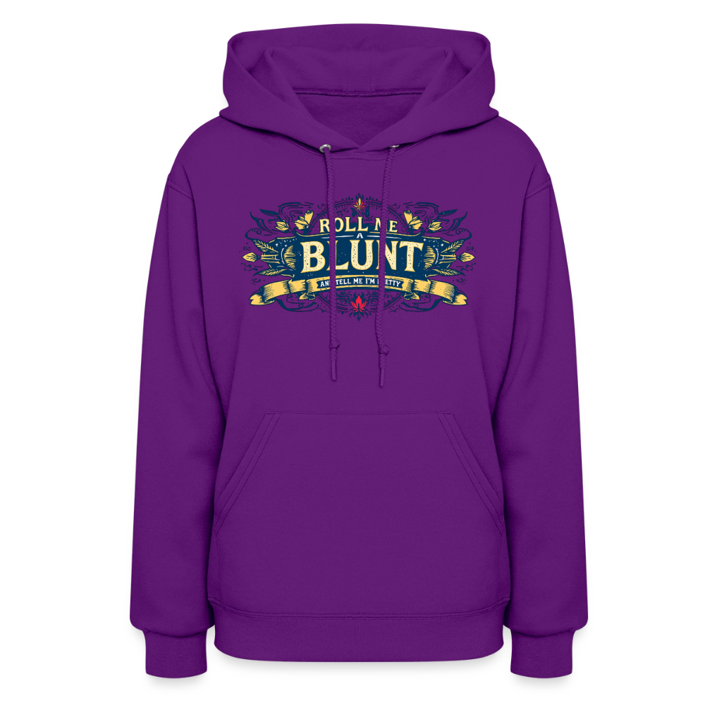 ROLL ME A BLUNT F/B DESIGNS Women's Hoodie - purple