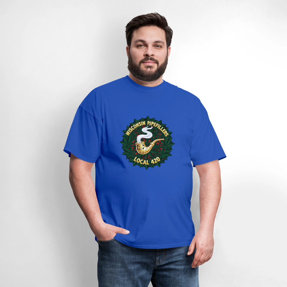 WISCONSIN PIPEFILLERS LOCAL 420 Men's T-Shirt - royal blue