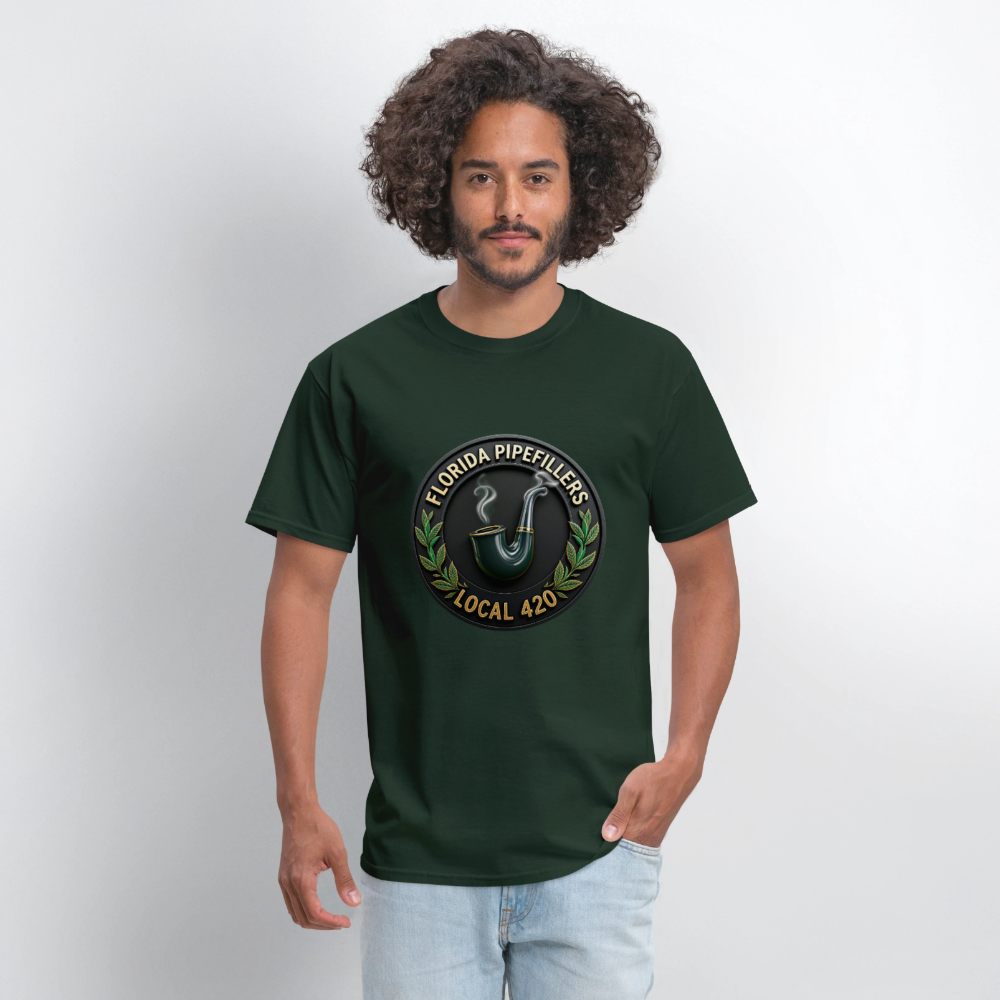 FLORIDA PIPEFILLERS LOCAL 420 F/B DESIGN Men's T-Shirt - forest green