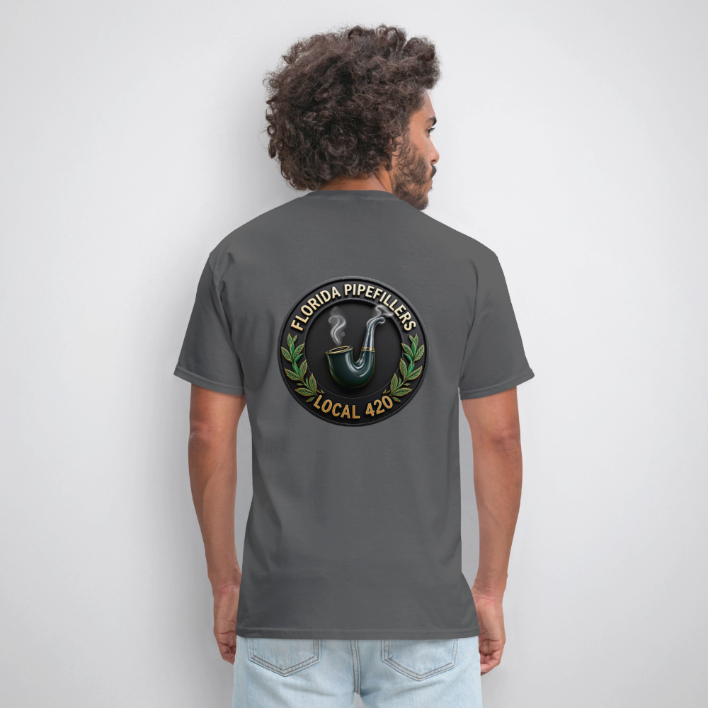 FLORIDA PIPEFILLERS LOCAL 420 F/B DESIGN Men's T-Shirt - charcoal