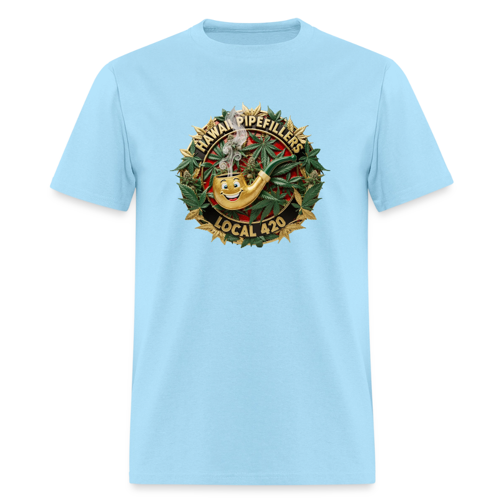HAWAII PIPEFILLERS LOCAL 420 F/B DESIGN Men's T-Shirt - powder blue